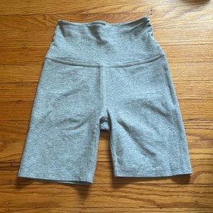 Beyond Yoga Gray Biker Shorts